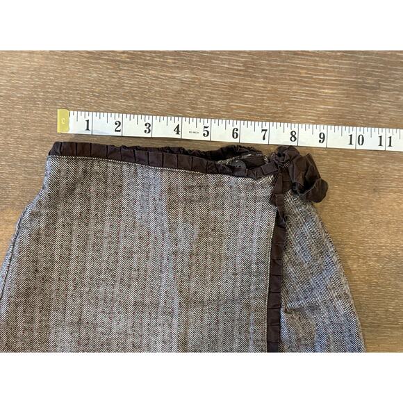 JANIE and JACK Brown Tweed Velvet Bow Skirt Infant size 18-24 months - Picture 6 of 6
